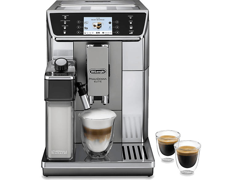 De'Longhi ECAM 650.55 Prima Donna Elite Kaffeevollautomat (Edelstahl, Edelstahl, 15 bar, integrierter Milchbehälter)