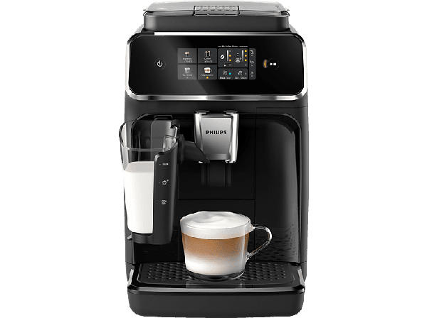 Philips EP2331/10 Serie 2300 LatteGo 4 Kaffeespezialitäten Kaffeevollautomat (Klavierlack-Schwarz, Keramikmahlwerk, 15 bar, integrierter Milchbehälter)