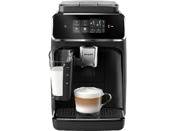Philips EP2331/10 Serie 2300 LatteGo 4 Kaffeespezialitäten Kaffeevollautomat (Klavierlack-Schwarz, Keramikmahlwerk, 15 bar, integrierter Milchbehälter)