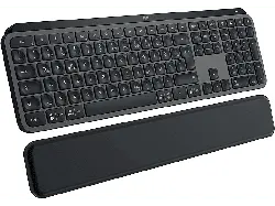LOGITECH MX Keys S Kabellose Tastatur + Handauflage Palm Rest, DEU (Qwertz), Grafit