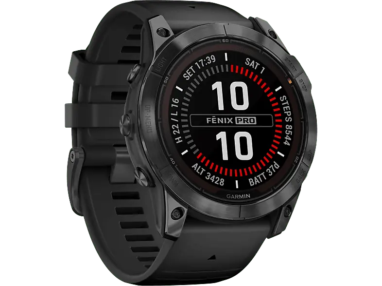 Garmin Fenix 7X Pro Solar, Schwarz/Schiefergrau; Smartwatch