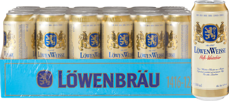 Birra bianca di frumento Löwenbräu, 24 x 50 cl