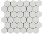 Hornbach Keramikmosaik Mirava Hexagon 32x27,9 cm weiß matt