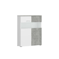 Vitrine Vulcan Plus Beton Optik B/H/T: ca. 85x113x35 cm