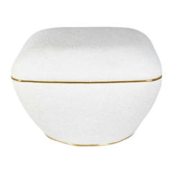 360 Living Hocker Contessa 110 weiß gold B/H/T: ca. 60x42,5x60 cm