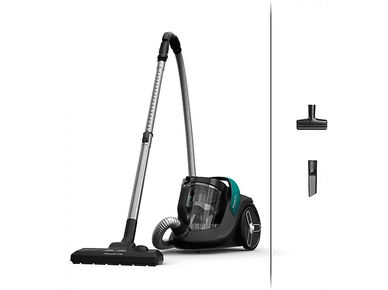 Rowenta RO7B12 Green Force Cyclonic Max Staubsauger (69 dB(A), maximale Leistung: 900 Watt, Schwarz/Türkis)