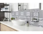 Hornbach Selbstklebende Wandfliesen Wall Tiles Cubia blue 15,2x15,2cm 6 St.