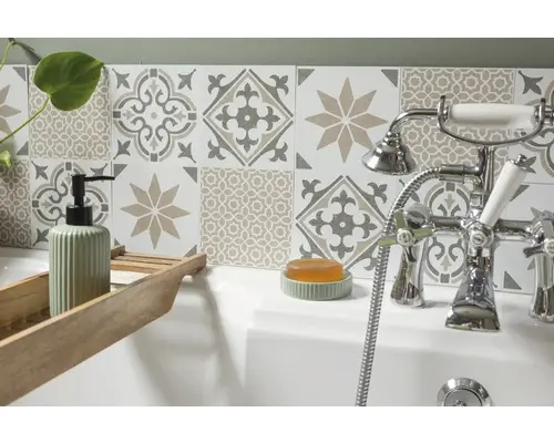Selbstklebende Wandfliesen Wall Tiles Jamila olive 15,2x15,2cm 6 St.
