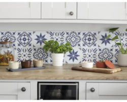 Selbstklebende Wandfliesen Wall Tiles Nadia blue 15,2x15,2cm 6 St.