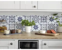 Selbstklebende Wandfliesen Wall Tiles Nadia blue 15,2x15,2cm 6 St.