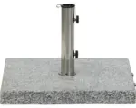 Hornbach Schirmständer Siena Garden Granit 45 kg 54 x 54 cm Granit grau Wind und Wetter fest rostfreier Edelstahl