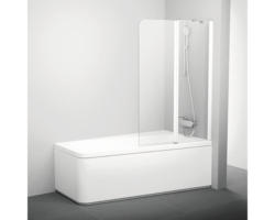 Badewannenfaltwand Ravak 2-teilig 100x150 cm Echtglas Klar hekk weiß