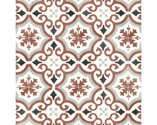 PVC Vevox 567 rot/grau 200 cm breit (Meterware)