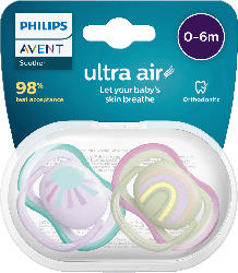 Philips AVENT Schnuller ultra air Silikon, türkis/lila, 0-6 Monate