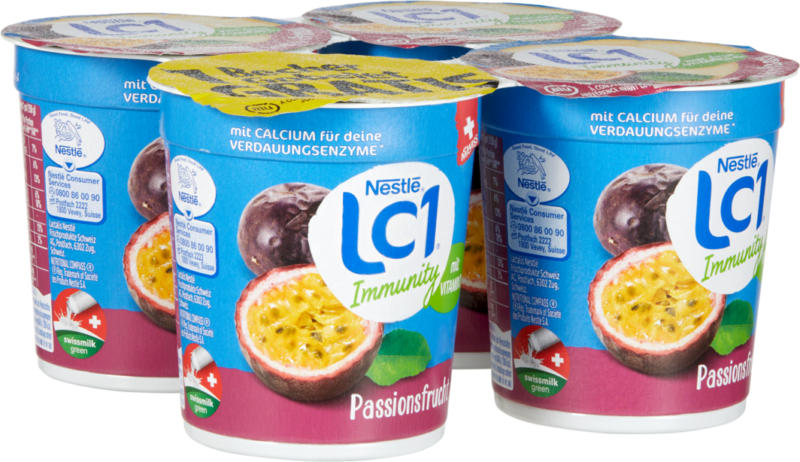 Nestlé LC1 Joghurt Passionsfrucht, Immunity, 4 x 150 g
