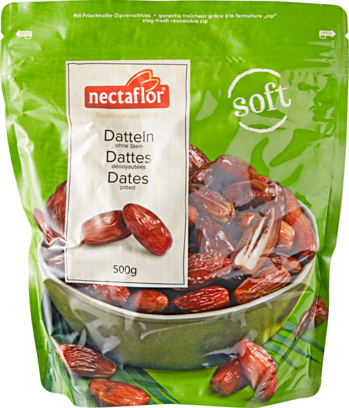 Nectaflor Datteln soft, ohne Stein, 500 g