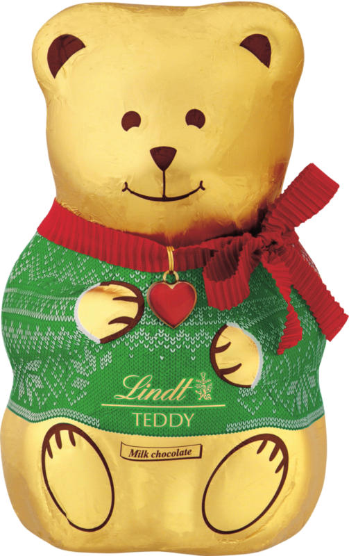 Teddy avec pull Lindt, Chocolat au lait, 100 g