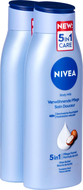 Nivea Body Milk Verwöhnende Pflege 5 in 1, 2 x 400 ml
