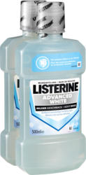 Bain de bouche Advanced White Listerine , doux, 2 x 500 ml