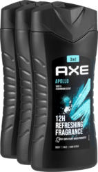 Axe Body Face Hair Wash Apollo, Apollo, 3 x 250 ml