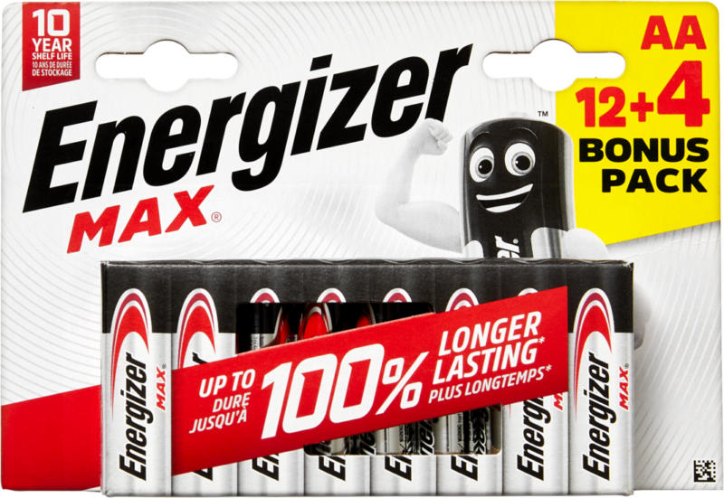 Pile Energizer Max AA, 16 pièces