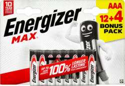 Piles Energizer Max AAA, 16 pièces