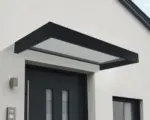 Hornbach PALRAM-Canopia Rechteckvordach Sophia klar 2150x950x170 mm Alu Pulverbeschichte grau RAL 7016