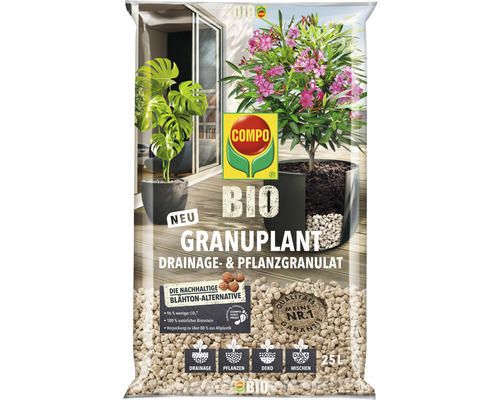 BIO Granuplant Drainage- & Pflanzgranulat Compo 25 L 100% natürlicher Bimsstein nachhaltige Blähton Alternative