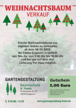 Weihnachtsbaumverkauf ab 14.12.2023