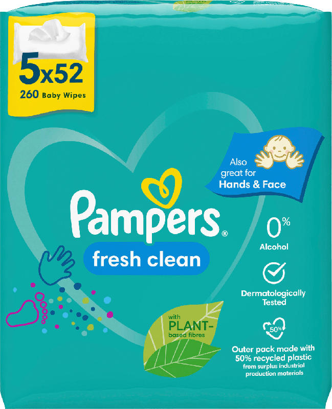 Pampers fresh clean Feuchttücher