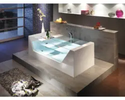 Freistehende Rechteckglasbadewanne Ottofond Vision 703701 181x81x43 cm weiß