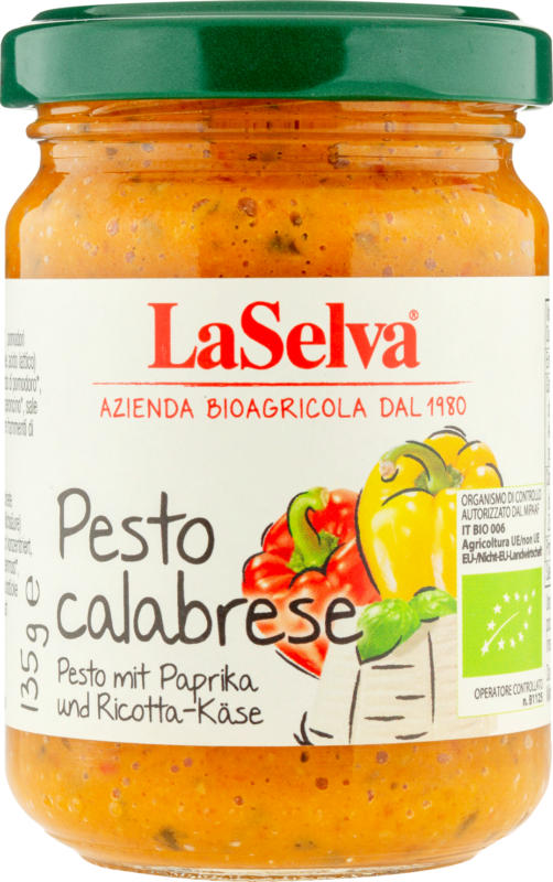 LaSelva Pesto mit Paprika & Ricotta