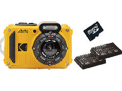 Kodak PIXPRO WPZ2 Gelb Unterwasserkamera mit 2x Akku und 16 GB Speicherkarte; Kompaktkamera