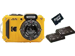 Kodak Pixpro WPZ2 Unterwasserkamera mit 2x Akku und 16 GB Speicherkarte, Gelb; Kompaktkamera