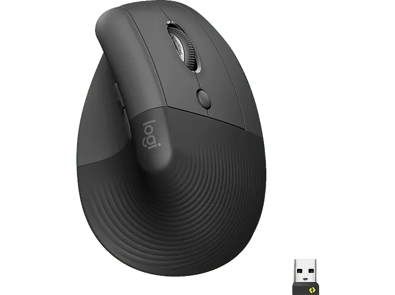LOGITECH Lift Ergonomische kabellose Maus, Bluetooth, Grafit
