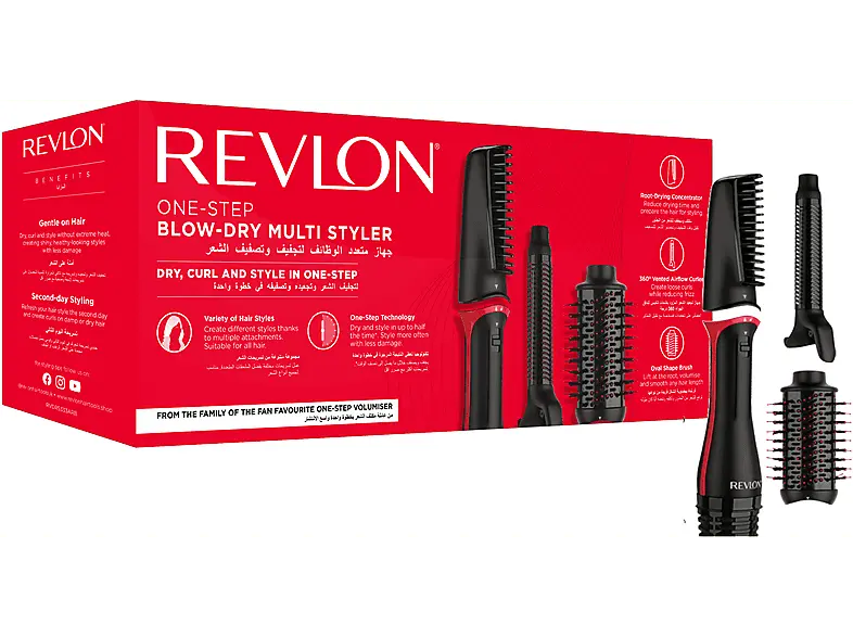 Revlon RVDR5333E One Step Blow-Dry Multi Styler Multi Styler Schwarz, 3 Aufs&auml;tze