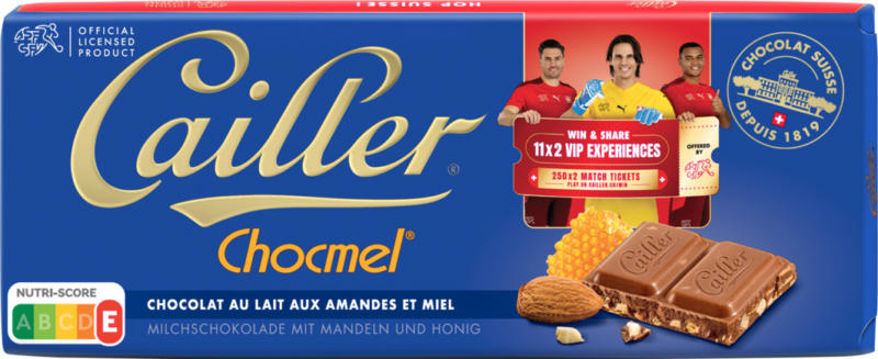 Cailler Chocmel , Tablettes de chocolat , 100 g