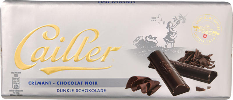 Cailler Crémant, tablette de chocolat, 100 g