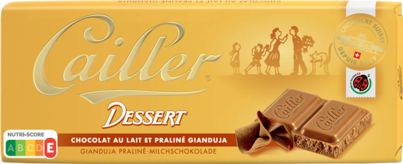 Dessert Cailler, tavoletta di cioccolata, 100 g