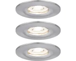 LED Einbauleuchte Nova mini Coin 4W 310 lm 2700K warmweiß IP 44 grau