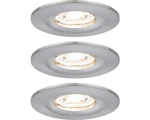 LED Einbauleuchte Nova mini Coin 4W 310 lm 2700K warmweiß IP 44 grau