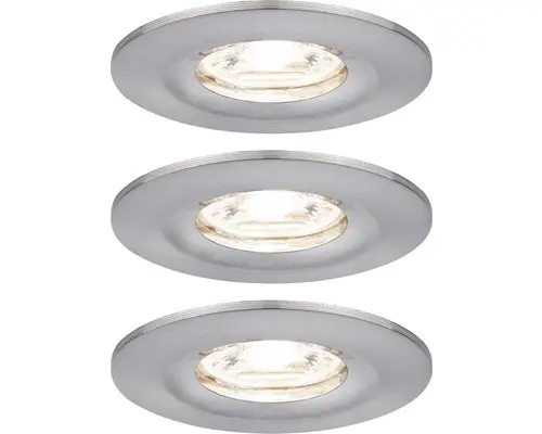 LED Einbauleuchte Nova mini Coin 4W 310 lm 2700K warmweiß IP 44 grau