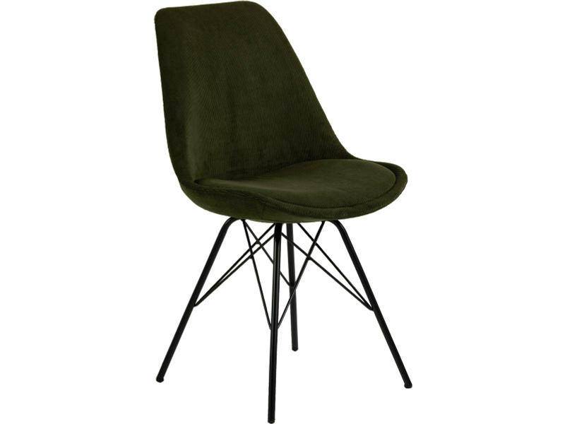 Chaise ERIS tissu olive