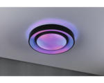Hornbach LED Deckenleuchte 24W 750 lm RGB warmweiß mit Farbwechsel Ø 350 mm SpacyColor schwarz mit Fernbedienung + Regenbogeneffekt + Tunable White + Nachtlichtfunktion