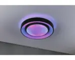 Hornbach LED Deckenleuchte 24W 750 lm RGB warmweiß mit Farbwechsel Ø 350 mm SpacyColor schwarz mit Fernbedienung + Regenbogeneffekt + Tunable White + Nachtlichtfunktion