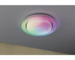 Hornbach LED Deckenleuchte 24W 750 lm RGB warmweiß mit Farbwechsel HxØ 70x375 mm SpacyColor chrom mit Fernbedienung + Regenbogeneffekt + Tunable White + Nachtlichtfunktion