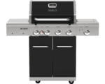 Hornbach Gasgrill Nexgrill 4 Brenner+Rückbrenner+Seitenbrenner schwarz inkl. Ablage,Deckelthermometer,Fettauffangschale,Grillrost,Hitzebeständiger Griff,Rückwandbrenner,Seitenablage,Seitentisch,Warmhalterost Grillrost Gusseisen emailliert