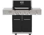 Hornbach Gasgrill Nexgrill 4 Brenner+Rückbrenner+Seitenbrenner schwarz inkl. Ablage,Deckelthermometer,Fettauffangschale,Grillrost,Hitzebeständiger Griff,Rückwandbrenner,Seitenablage,Seitentisch,Warmhalterost Grillrost Gusseisen emailliert