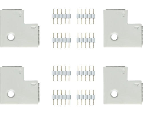 MaxLED Eckverbinder 90° 4/8 Stück weiß 24V