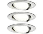 Hornbach LED Einbauleuchten-Set Nova eisen gebürstet 3-flammig 460 lm 2700 K warmweiß rund Ø 84 mm